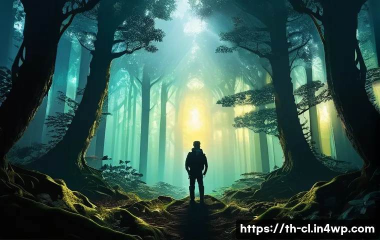 생체모방 예술과 디지털 미디어 - **Prompt 1: "Digital Enchanted Forest with Fractal Light"**
    A breathtaking, hyperrealistic digit...